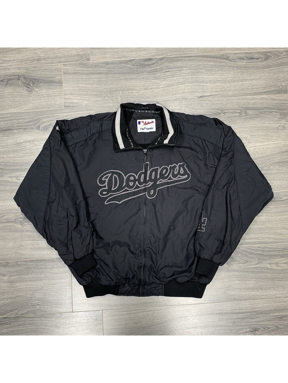 Vintage Majestic Los Angeles Dodgers Dugout Jacket XXL Rare Men’s Black Zip Up
